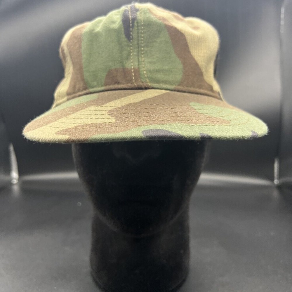 Vintage Snapback Louisville Mfg US Army Camo Cap Hat USA